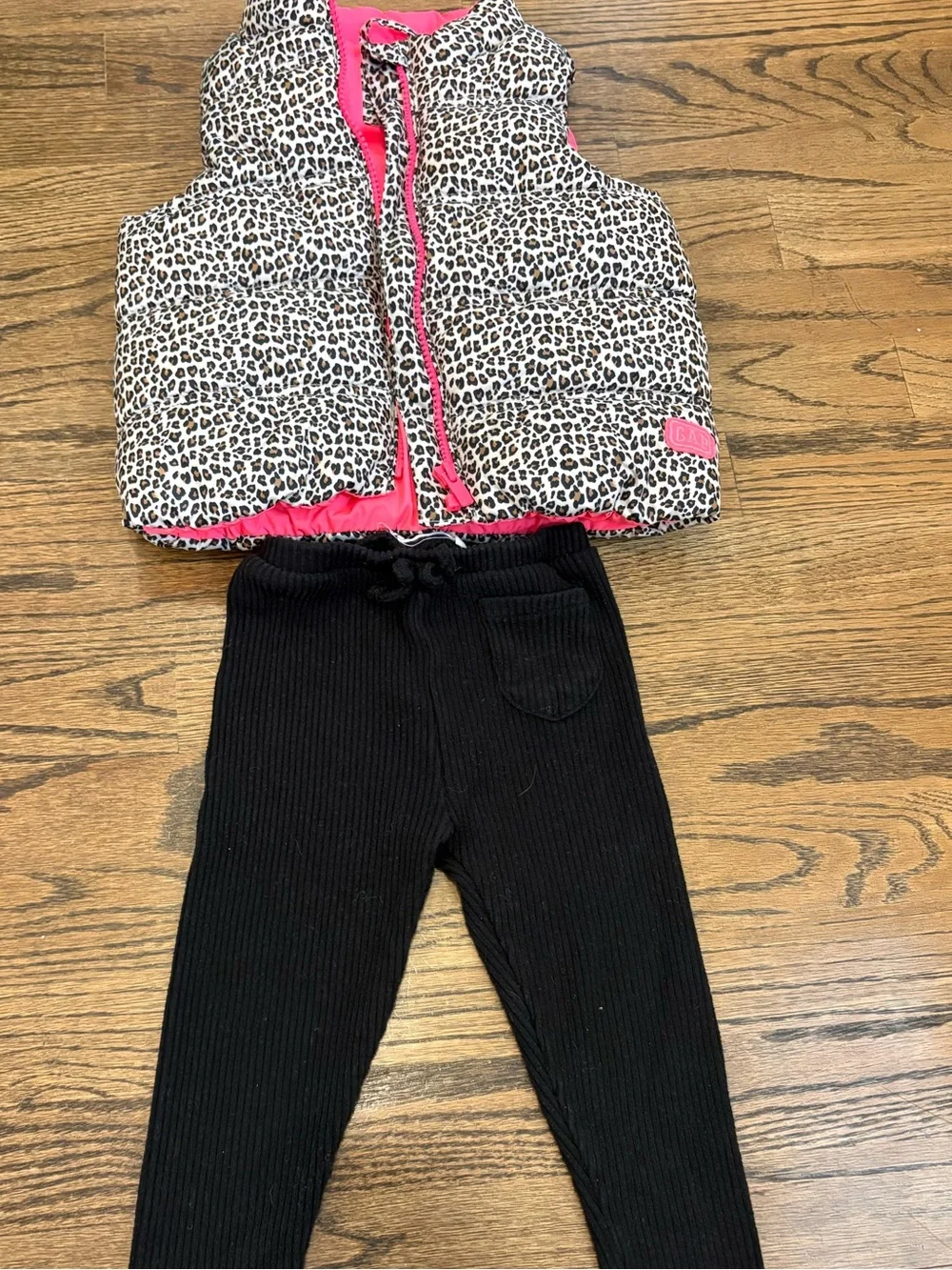 2–3 year old girls outfit- gap vest and Zara pants